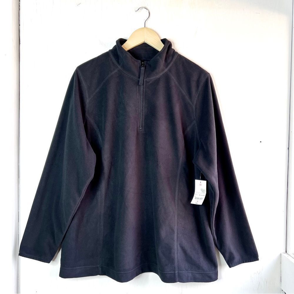 Made For Life Black Half Zip Fleece Pullover